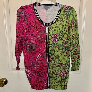 JOSEPH A Women’s Print Cardigan Sweater. Sz S.